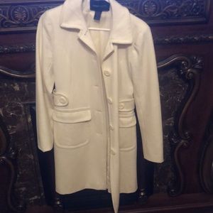 Mods international pea coat white size 2
